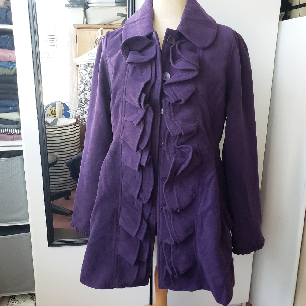 *NWT* Jolt | Purple Pea Coat (Sz Large)